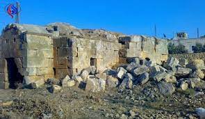 مدفن القديس مارون في براد منطقة حلب قد دمره الاتراك الغزاة للمنطقة