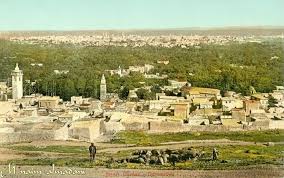 صورة دمشق من سفح جبل قاسيون 1862