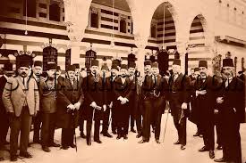 التاريخ السوري - قادة سورية في قصر العظم بدمشق سنة 1924.