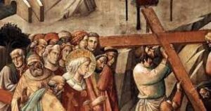 هرقل يحمل الصليب في اورشليم بعد انتصاره على الفرس وتحرير عود الصليب