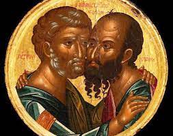 القديسان بطرس وبولس مؤسسا اول كرسي رسولي في تاريخ الكنيسة هو الكرسي الانطاكي