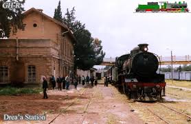 منطقة المحطة قبل عدة عقود وكان القطار يصل الى فلسطين