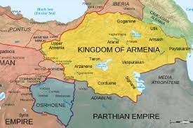 خريطة تمثل ارض ارمينيا التاريخية وتشتمل على اكثر من نصف آسيا الصغرى
