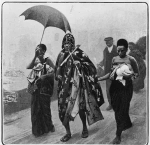 صورة لملك داهومي “بيهانزن” وحارساته عام 1906