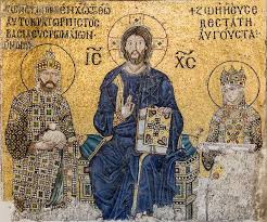 الرب يسوع في سقف كاتدرائية آجيا صوفيا في القسطنطينية الشهيد