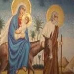 مريم والطفل ويوسف في الهروب الى مصر